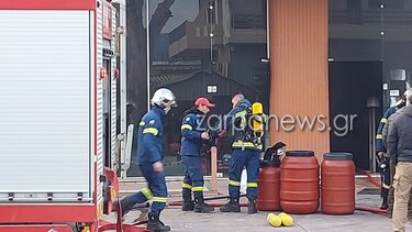 Φωτιά σε κατάστημα με γεωργικά είδη