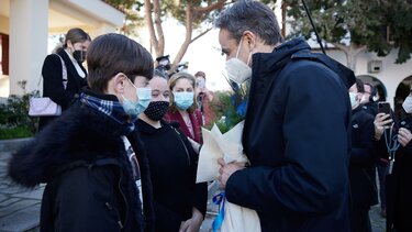 Στον Άγιο Ευστράτιο παρακολούθησε τον Αγιασμό των υδάτων ο Κ. Μητσοτάκης