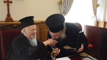 Σε εγκάρδιο κλίμα η συνάντηση του νέου Μητροπολίτη Ρεθύμνης με τον Οικουμενικό Πατριάρχη