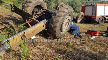 Δυστύχημα μετά από ανατροπή τρακτέρ