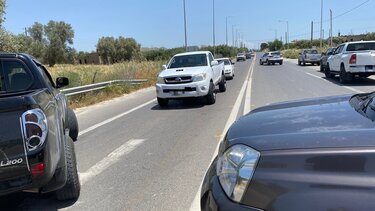 Απέκλεισαν το δρόμο Ηράκλειο-Μεσαρά