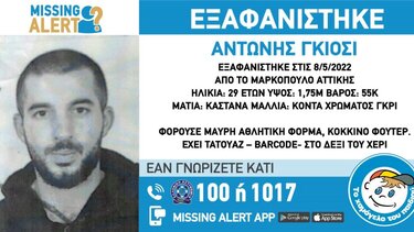 Αναζήτηση 29χρονου από το «Χαμόγελο του Παιδιού»