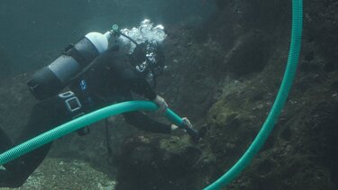 Δύτες εν δράσει στο Ενυδρείο Κρήτης!