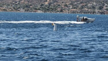 Αναγκαστική προσθαλάσσωση πυροσβεστικού αεροσκάφους στη Σαλαμίνα