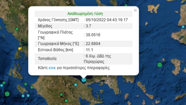 Σεισμός 3,7 Ρίχτερ στην Κορινθία - Τι λέει o Ευθ. Λέκκας