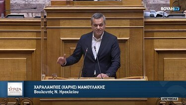 Πρόταση δυσπιστίας: Η τοποθέτηση Μαμουλάκη στην Βουλή