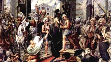 Ο μαρτυρικός θάνατος του Πατριάρχη Γρηγορίου Ε' 