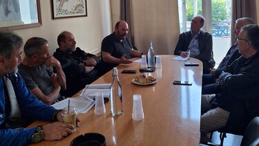 Ο Γ. Σταθάκης στο Εργατικό Κέντρο και το Λιμενικό Ταμείο