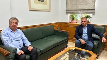 Συνάντηση του Δημάρχου Ιεράπετρας με τον Περιφερειάρχη Κρήτης