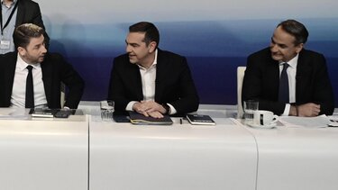 Δείτε στιγμιότυπα από το debate των πολιτικών αρχηγών