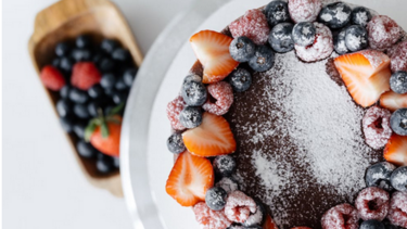 Κέικ λεμονιού με μύρτιλα