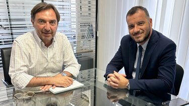  Αλεξάκης - Δραμουντάνης συζήτησαν για το ρόλο της Παγκρήτιας Τράπεζας στην τοπική Οικονομία