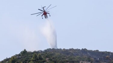 Φωτιά στην Άνδρο: Επιχειρούν εναέρια μέσα