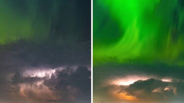 Κεραυνοί καταιγίδας συναντούν το Βόρειο Σέλας - Βίντεο