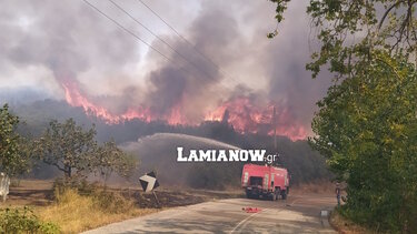 Φθιώτιδα: Μαίνεται η φωτιά έξω από τη Μακρακώμη