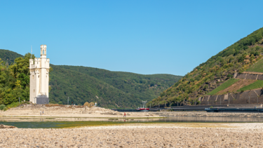 Πέφτει συνεχώς η στάθμη του Ρήνου, από την ξηρασία