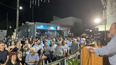 Πλήθος κόσμου στη συγκέντρωση του υποψηφίου Δημάρχου Μινώα Πεδιάδας Βασίλη Κεγκέρογλου