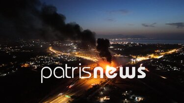 Φωτιά σε βυτιοφόρο που ανετράπη στην Αθηνών – Κορίνθου