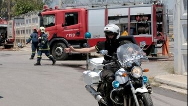 Έσβησε η φωτιά στο 56ο χλμ Αθηνών-Κορίνθου της Ολυμπίας Οδού λόγω ανατροπής βυτιοφόρου