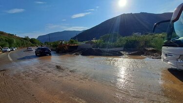 Γέμισε νερό και λάσπες ο ΒΟΑΚ - Επί τόπου συνεργείο της Περιφέρειας