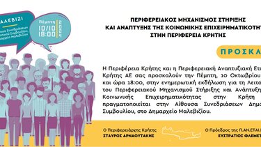 Εκδήλωση για την Κοινωνική Επιχειρηματικότητα στο Ηράκλειο