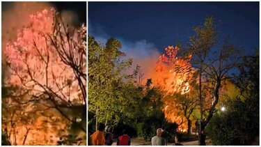 Φωτιά μέσα στο πάρκο στο Πεδίον του Άρεως