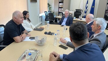 Συνάντηση του Δημάρχου Ηρακλείου Αλέξη Καλοκαιρινού με τον Πρόεδρο της Eurobank Γιώργο Ζανιά 