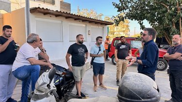 Αυτοψία Μποκέα στο εργοτάξιο της Ελ. Βενιζέλου