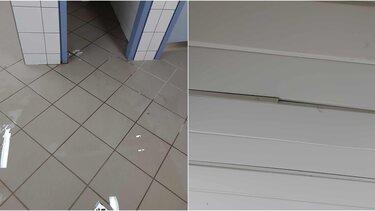 στάζει το ταβάνι από το πλημμυρισμένο μπάνιο 