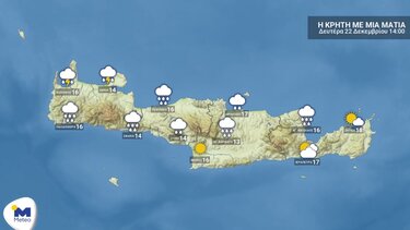 Καιρός Κρήτη 22 Δεκεμβρίου 2025